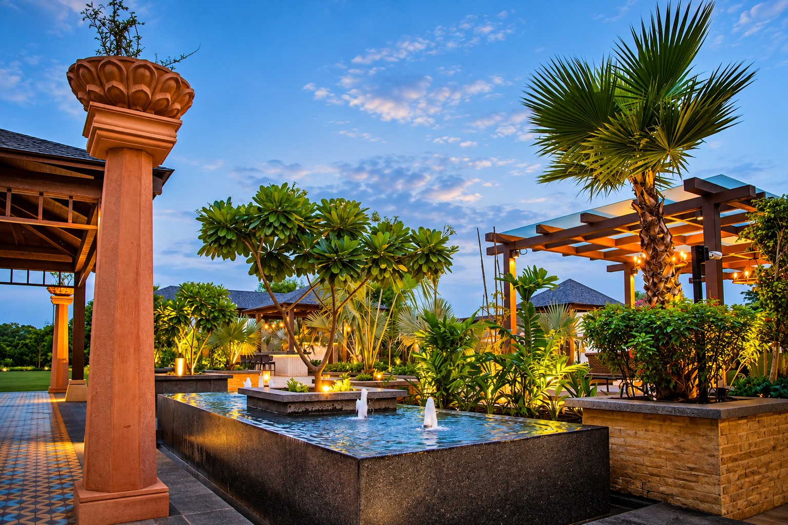 Gaurav Garden - Courtyard Fountain